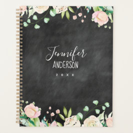 Chalkboard Roze Floral Planner