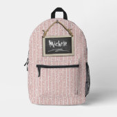Chalkboard roze ID397 Bedrukte Rugzak (Voorkant)