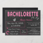 Chalkboard roze Lingerie Shower Bachelorette Kaart<br><div class="desc">Chalkboard roze Lingerie Shower Bachelorette Party Invitations in roze thema</div>