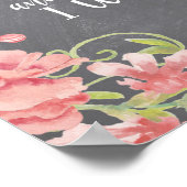 Chalkboard roze pinda's citeren trouwbord poster (Hoek)