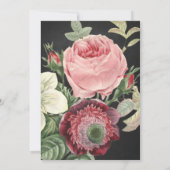 Chalkboard roze roze Baby shower - Uitnodiging (Achterkant)