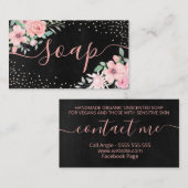 Chalkboard Roze Roze Pearl Handgemaakte Zeep Visitekaartje (Voorkant / Achterkant)