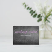 Chalkboard Roze Stijlvolle Plain Makeup Artist Visitekaartje (Staand voorkant)