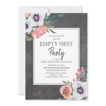  Chalkboard Roze White Floral Empty Nest