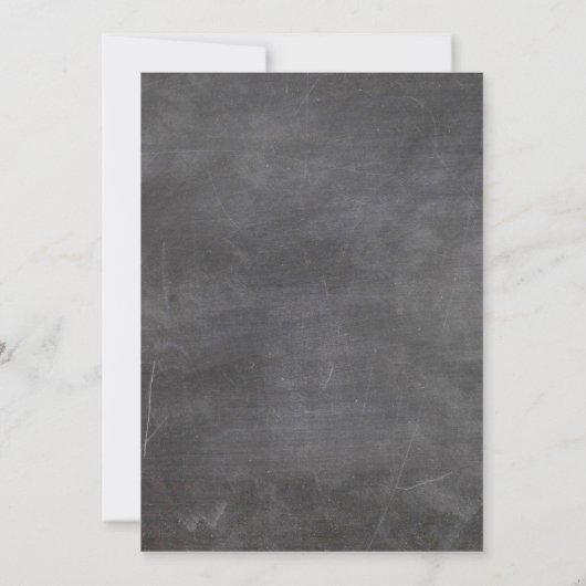  Chalkboard Roze White Floral Empty Nest Kaart (Achterkant)