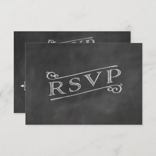Chalkboard RSVP (Voorkant / Achterkant)