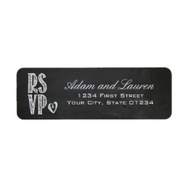 Chalkboard RSVP-Adresetiketten Etiket