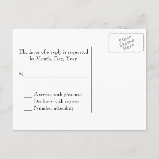 Chalkboard RSVP bruiloft briefkaart (Achterkant)