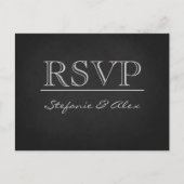 Chalkboard RSVP bruiloft briefkaart (Voorkant)