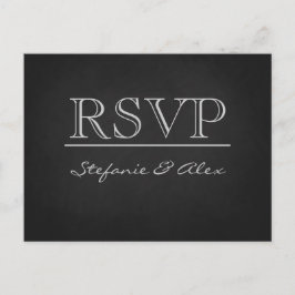 Chalkboard RSVP bruiloft briefkaart