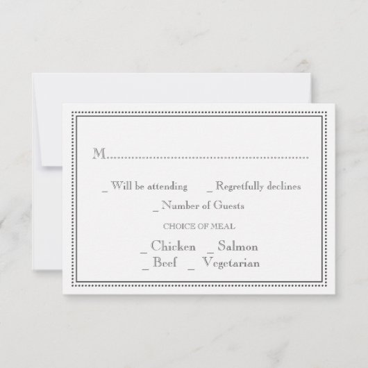 Chalkboard RSVP Weddenkaart (Voorkant)