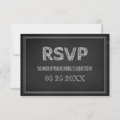 Chalkboard RSVP Weddenkaart Kaartje (Achterkant)