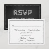 Chalkboard RSVP Weddenkaart Kaartje (Voorkant / Achterkant)