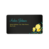 Chalkboard Rubber Duck Baby shower Adreslabel Etiket (Voorkant)