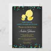 Chalkboard Rubber Duck Baby shower Uitnodiging (Voorkant)