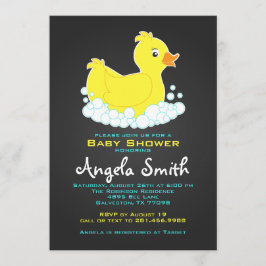 Chalkboard Rubber Ducky Baby Shower Kaart