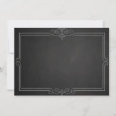 Chalkboard Rustic Afstuderen BBQ | Handgeschreven Kaart (Achterkant)