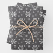 Chalkboard Rustic Black en White Kerstwrappi Inpakpapier Vel (In situ)