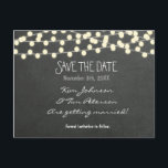 Chalkboard Rustic Licht Briefkaart sparen de Datum<br><div class="desc">Chalkboard Rustic Licht Briefkaart sparen de datum.</div>
