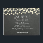 Chalkboard Rustic Licht Briefkaart sparen de Datum<br><div class="desc">Chalkboard Rustic Licht Briefkaart sparen de datum.</div>