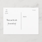 Chalkboard Rustic Licht Briefkaart sparen de Datum (Achterkant)