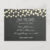 Chalkboard Rustic Licht Briefkaart sparen de Datum (Voorkant)