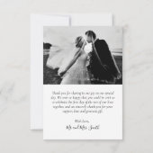 Chalkboard Rustic Multi Photo Collage Wedding Bedankkaart (Achterkant)