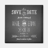 Chalkboard Rustic Save the Date Magnet (Voorkant)