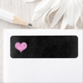 Chalkboard Rustic Shabby Chic Pink Chalk Heart Etiket (Insitu)