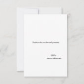 Chalkboard Rustic Wedding Thankful Script Bedankkaart (Achterkant)