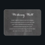 Chalkboard rustic Wishing well bruiloft insert car Informatiekaartje<br><div class="desc">Chalkboard rustic Wishing well bruiloft insert card.</div>
