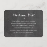 Chalkboard rustic Wishing well bruiloft insert car Informatiekaartje<br><div class="desc">Chalkboard rustic Wishing well bruiloft insert card.</div>