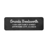 Chalkboard rustieke bruiloft retour adres labels (Voorkant)