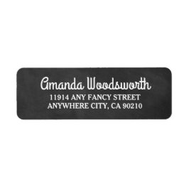 Chalkboard rustieke bruiloft retour adres labels
