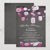 Chalkboard rustieke land Mason Jar Baby shower Kaart (Voorkant / Achterkant)