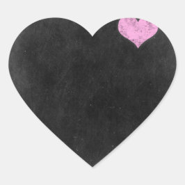 Chalkboard rustieke Shabby chique roze krijt liefd Hart Sticker