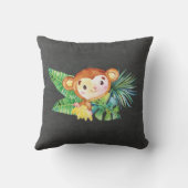 Chalkboard Safari Meisje Geboorte Stats Kussen (Achterkant)