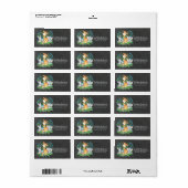 Chalkboard Safari Oerwoud Baby shower adreslabel Etiket (Full Sheet)