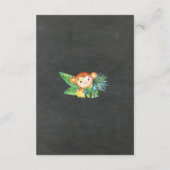 Chalkboard Safari Oerwoud Baby shower Boek voor Ba Informatiekaartje (Achterkant)