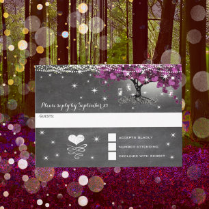 Chalkboard Sangria Wine Forest Heart Leaf RSVP Kaartje