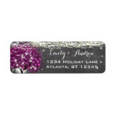 Chalkboard Sangria Wine Heart Leaf Tree Etiket (Voorkant)