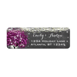 Chalkboard Sangria Wine Heart Leaf Tree Etiket