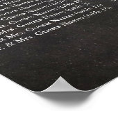 Chalkboard Sangria Wine Paars Seat Chart Poster (Hoek)