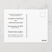 Chalkboard Save Our New date Photo Collage Wedding Briefkaart (Achterkant)