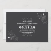 Chalkboard save the date briefkaart (Voorkant)