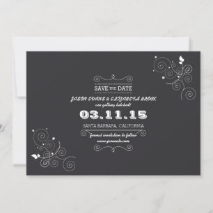 Chalkboard save the date briefkaart