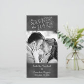 Chalkboard Save the Date Photo Card (Staand voorkant)