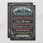 Chalkboard Save the date Wedding (Voorkant / Achterkant)
