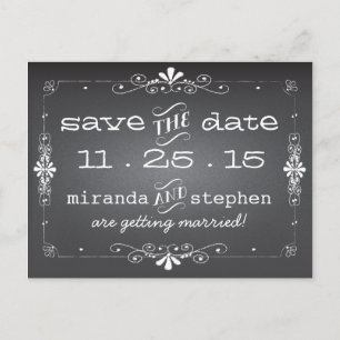 Chalkboard Save the Date Wedding Briefkaart