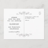 Chalkboard Save the Date Wedding Briefkaart (Achterkant)